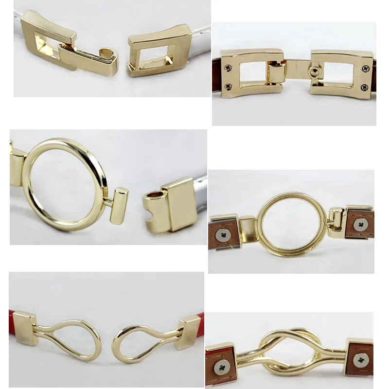 Женский ремень из искусственной кожи декоративный тонкий с пряжкой для платья