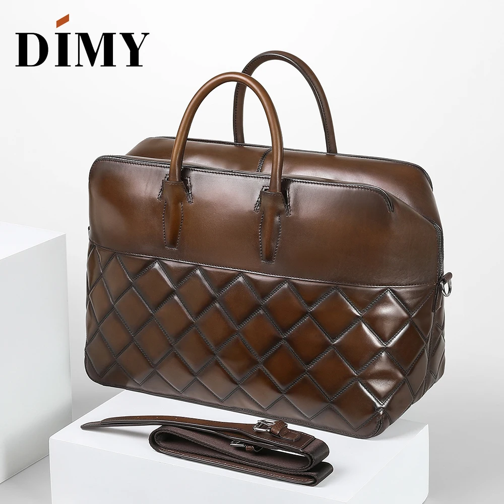 DIMY Мужская Дорожная сумка из натуральной кожи ручная голландской телячьей на