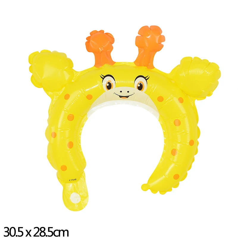 B08 giraffe 5/10 шт. милые животные Фольга повязка на голову шар кролик корова лиса Единорог Кот медведь свадебной детская вечеринка в честь Дня Рождения Декор - Цвет: B08 giraffe