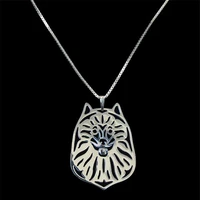 new arrival jewelry keeshond pendant necklaces lovers alloy dog shaped necklaces drop shipping