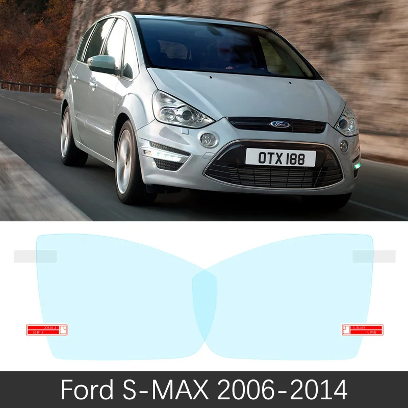 Для Ford S-Max MK1 2006~ Полное покрытие анти-туман фильм Зеркало заднего вида анти-туман Плёнки аксессуары 2007 2008 2010 2011 Smax S max мы собрали воедино - Название цвета: S-MAX 2006-2014