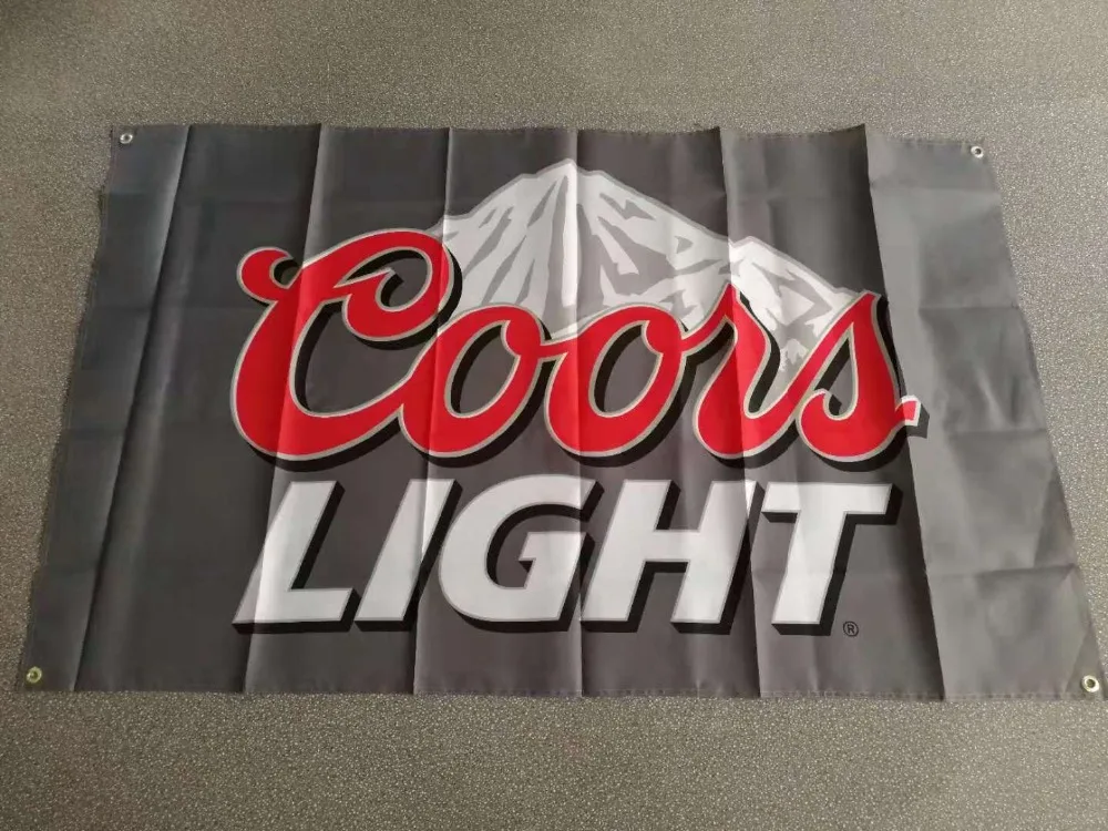 Yehoy полиэстер промотирования пива рекламы coors легкий флаг|Флаги баннеры и