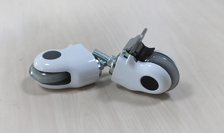 3 дюйма Медицинские Ролики/колеса с тормозом прозрачное беззвучное колесо для