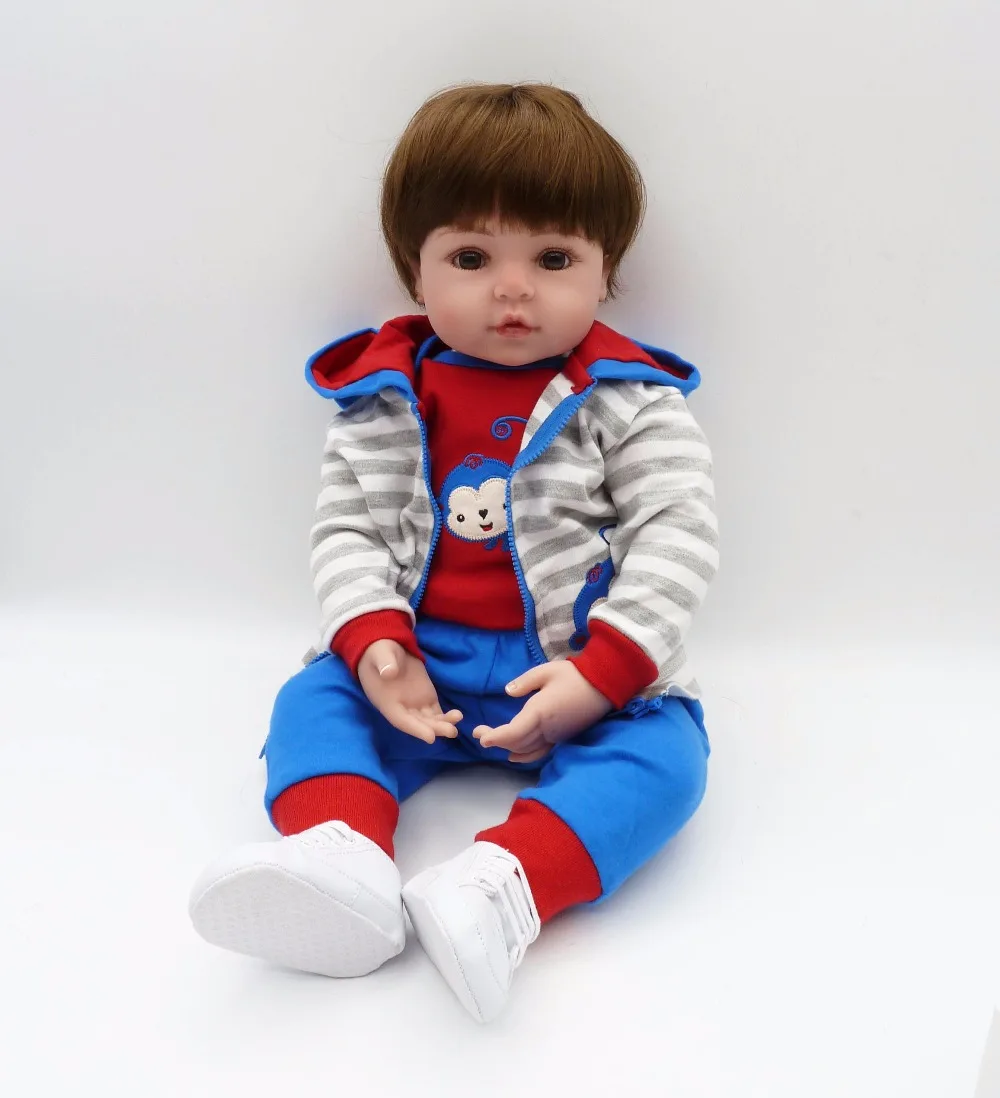 BeBe Кукла Reborn 48 см Силиконовые Реалистичные bebe регенерации кукла Для мальчиков и