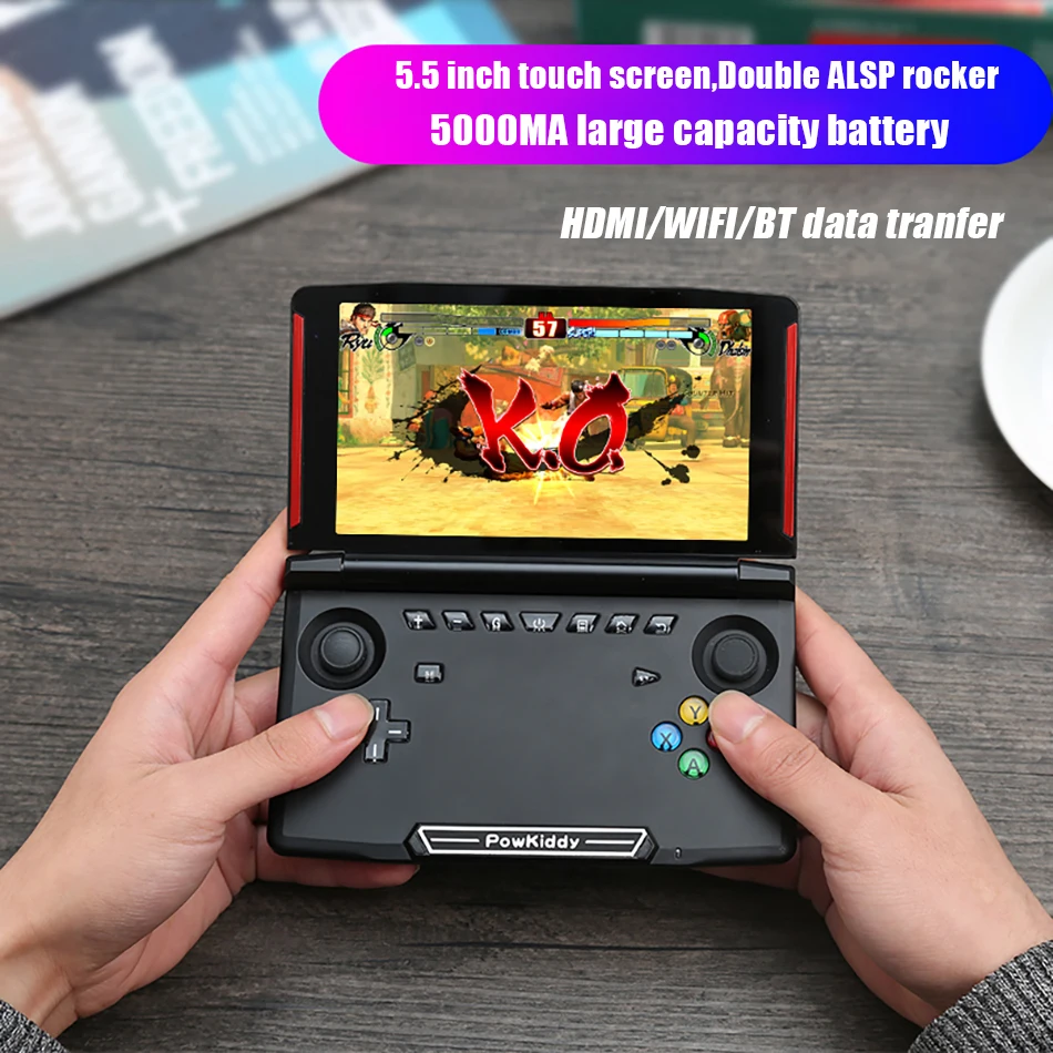 Портативная игровая консоль Powkiddy X18 на Android экран 5 дюйма 1280*720 четырехъядерный