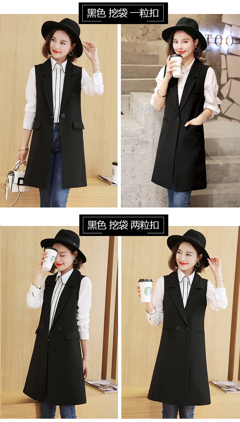 Women Vest Sleeveless Autumn Slim Vest Women Plus Size 5XL Vests And Waistcoats Women Long Vest Sleeveless Women Jackets