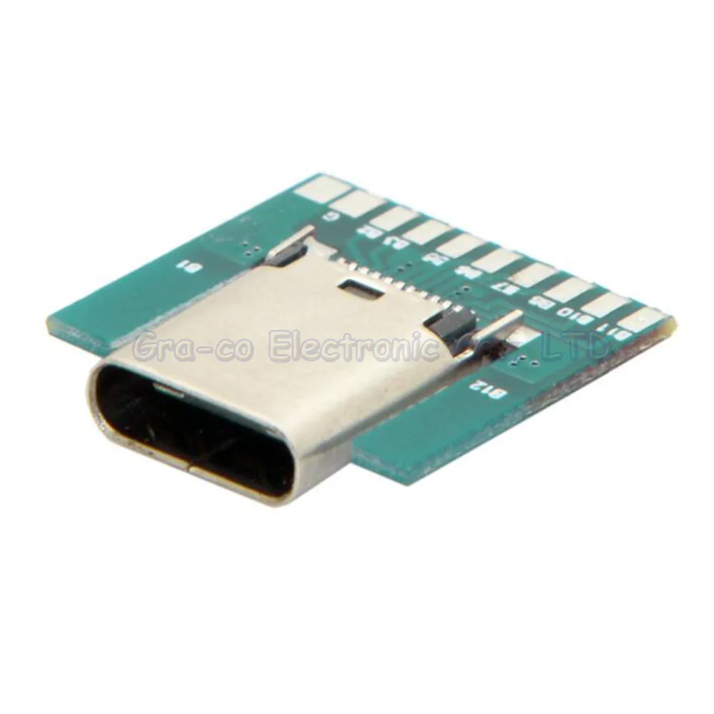 USB-C USB 3,1 type C розетка SMT с разъемом печатной платы