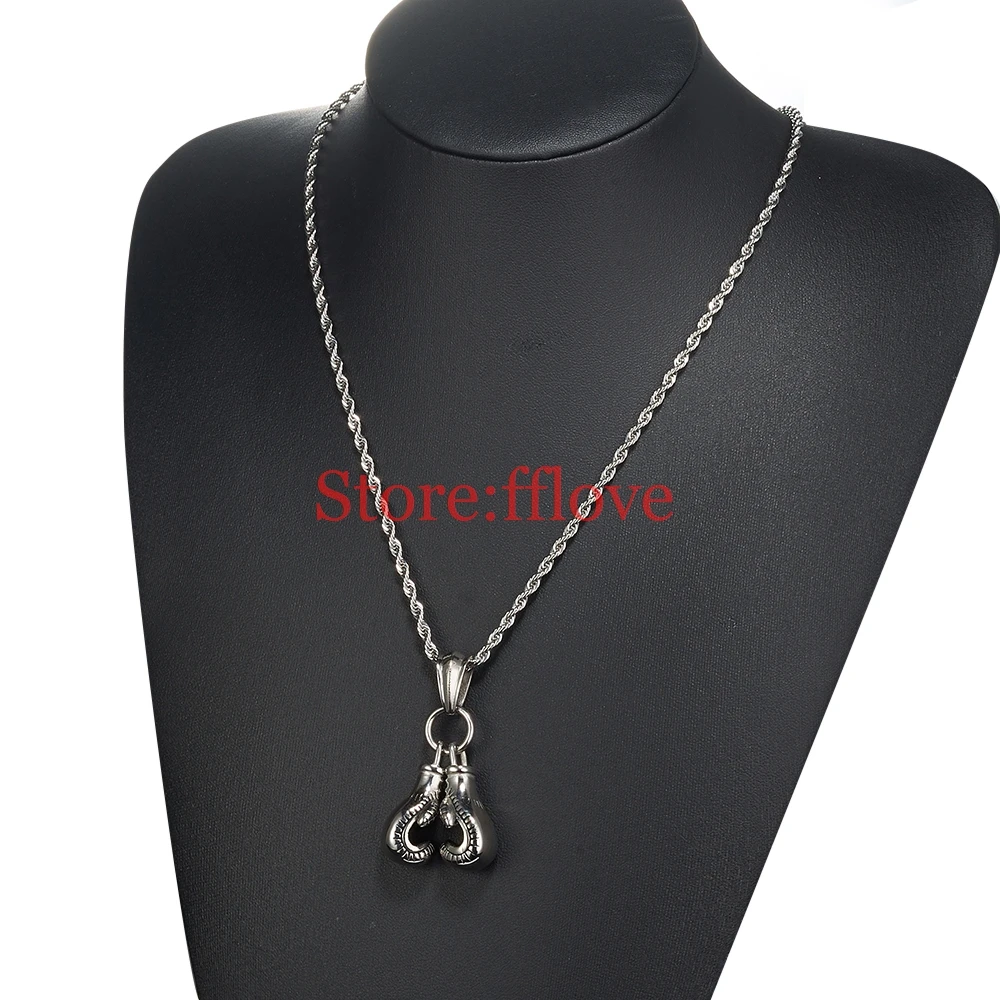 Лидер продаж Мужская подвеска в спортивном стиле из серебристой нержавеющей