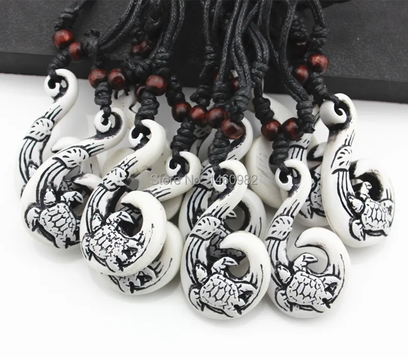 Ожерелье с подвеской в виде племенных черепашек и листьев | Украшения аксессуары