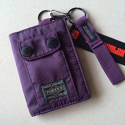 purple wallets Японский и корейский мужской кошелек женский мульти-карт нейлоновый тканевый кошелек маленькая сумка повседневные кошельки для студентов Молодежные сумочки - Цвет: purple wallets