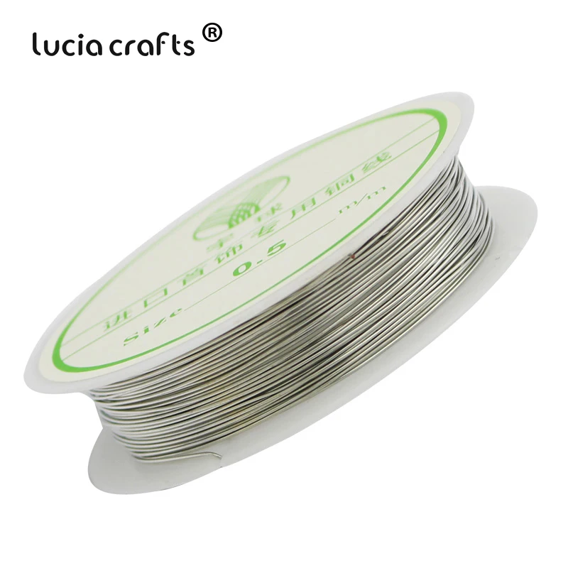 Lucia crafts 0,3/0,4/0,5/0,8 мм серебристого цвета Бисер провода металлическое ремесло шнур из бисера ручной планшет 1 рулон/уп I0204