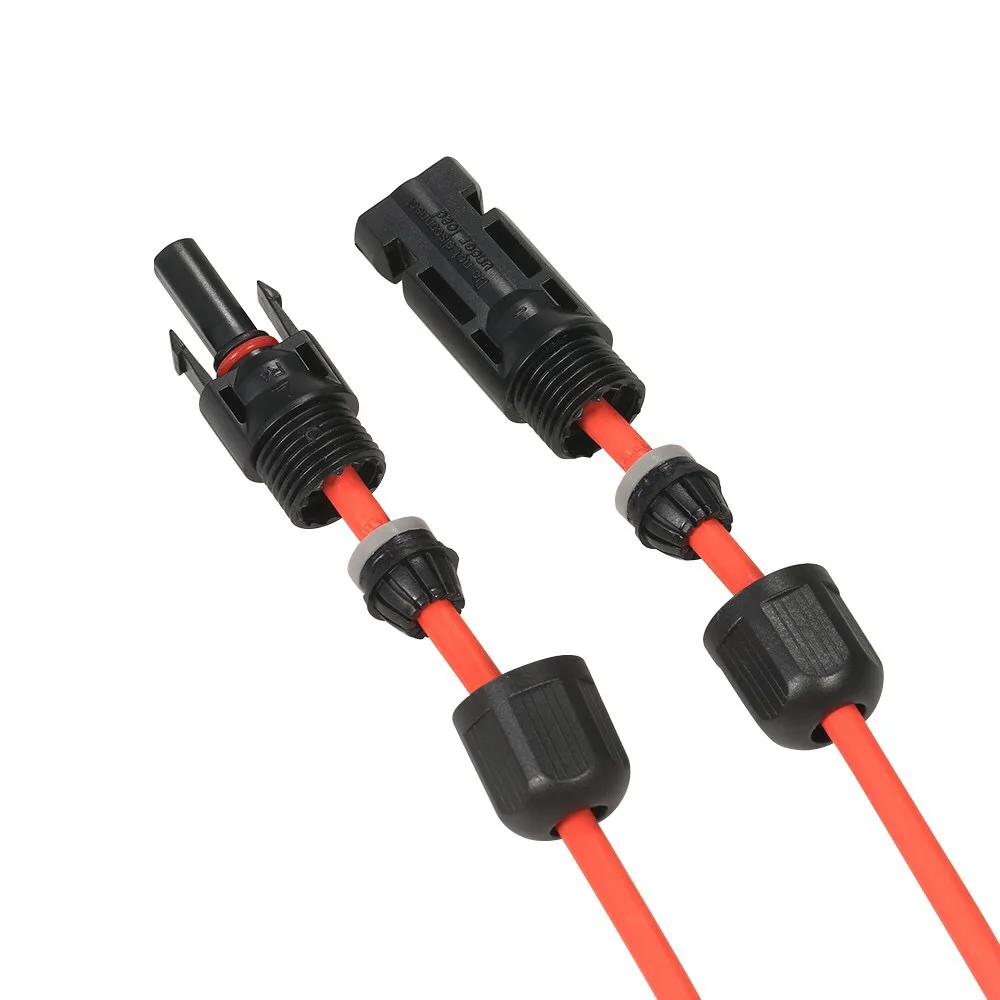 1 пара 2 метра черный + красный кабель 10AWG удлинитель для панели солнечных батарей