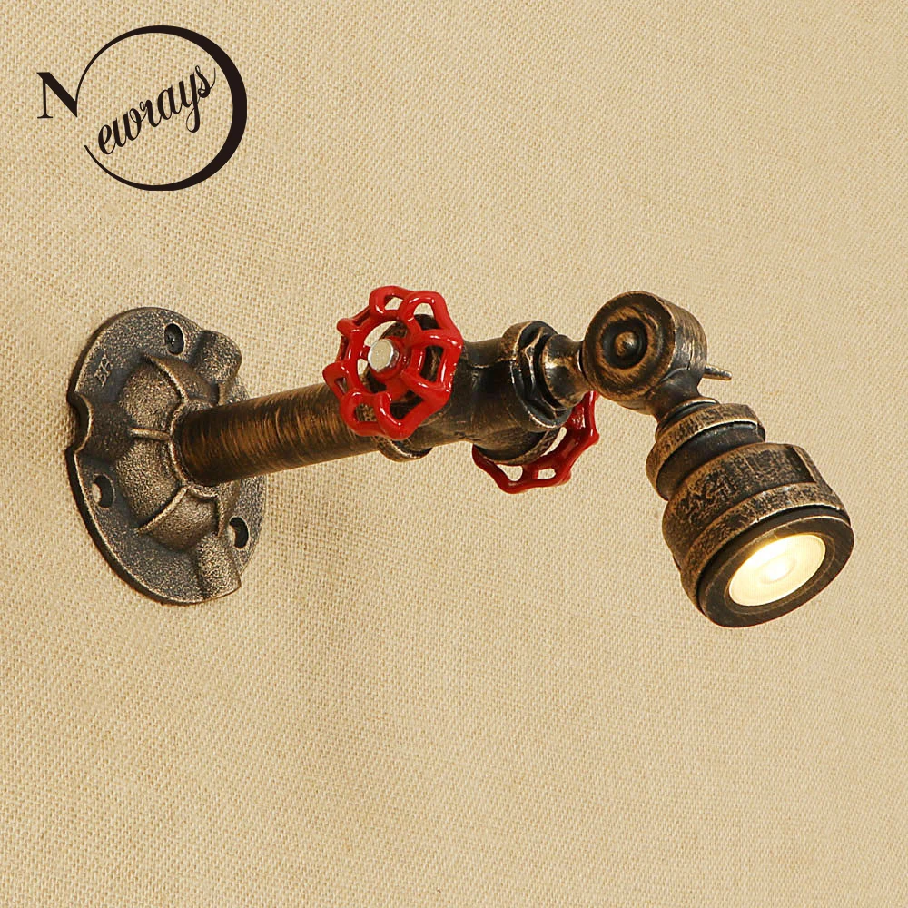 Нордическая водопроводная труба в стиле лофт железный регулируемый настенный