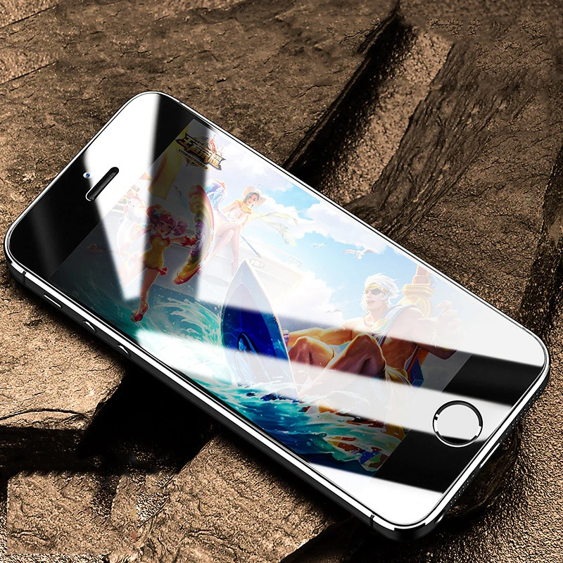 Защитное стекло для iPhone 5S SE Aubusen Закаленное пленка уровень твердости 9H HD Защитная