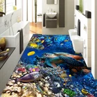 Пользовательская фотография настенная бумага 3D Черепашки Тропические рыбы Коралл 3D напольная плитка картины фрески для детской спальни гостиной виниловая настенная бумага s