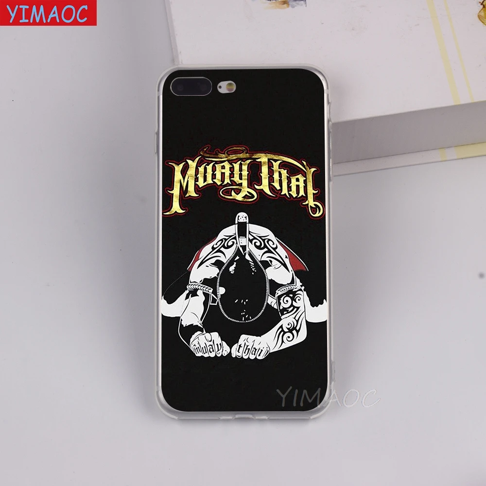 Мягкий чехол YIMAOC Muay thai world из ТПУ и силикона для iPhone 8 7 6 6S Plus 5 5S SE X XR XS 11 Pro Max |