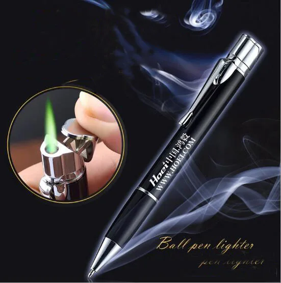 Ветрозащитные газовые зажигалки HONEST Ball Point регулируемые зеленые прямые гаджеты
