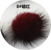 Ritoule Handmade earrings made ornaments Hair Barrette material 50mm mink fur ball DIY hairpin headdress flower accessories - Цвет: 8