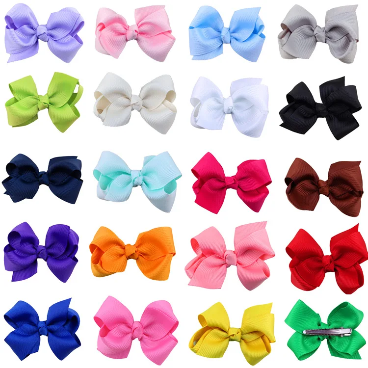

20 pcs/lot , 2.95 inch Twisted Boutique Grosgrain Bow Hair clips - Hair Accessories - Alligator Clips