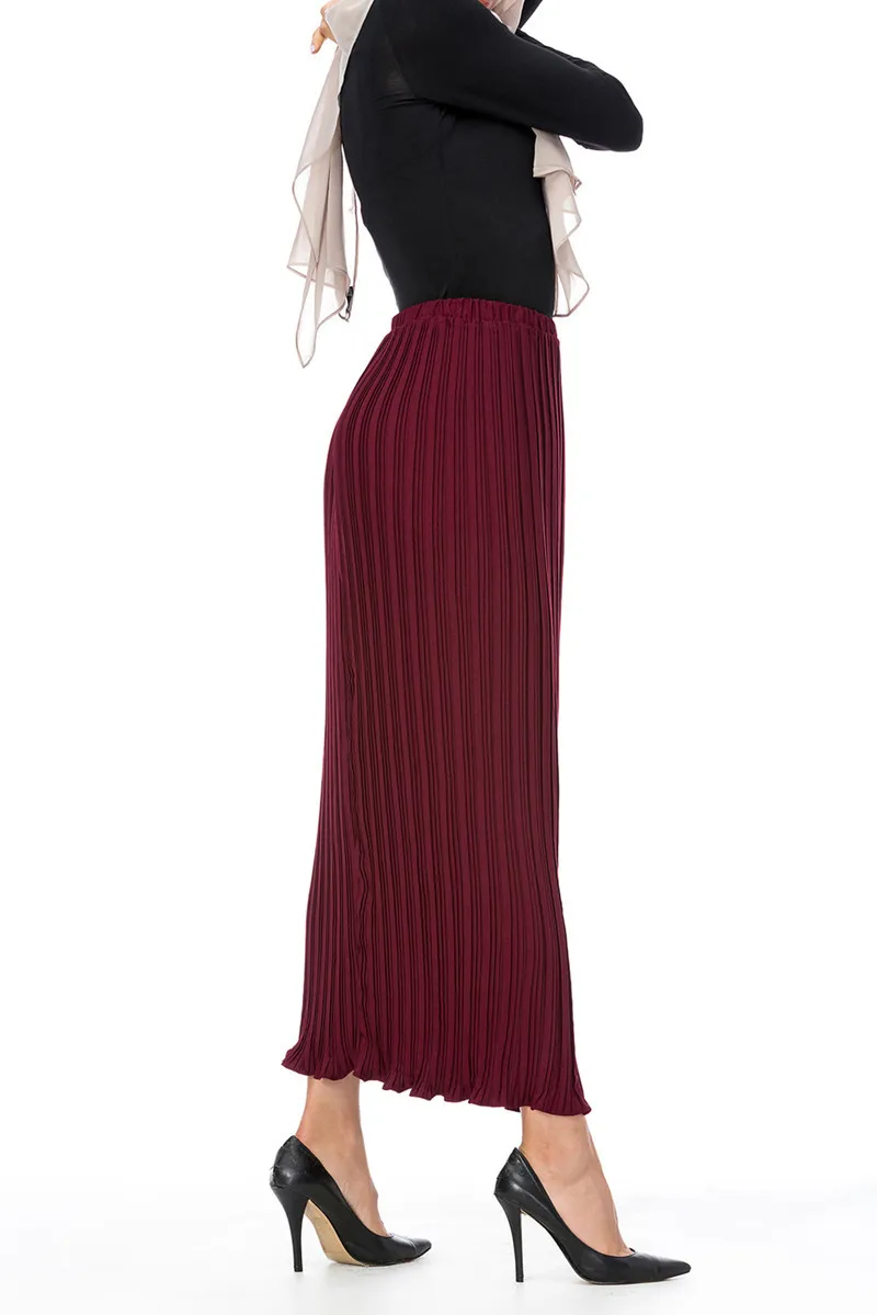 Мусульманская юбка Женская плиссированная шифоновая длинная принцессы