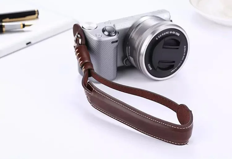 Кожаный ремешок на запястье для камеры Nikon J5 J4 J3 J2 V1 V3 P7700 P7800 P900S B700 B500|Ремни камер| |