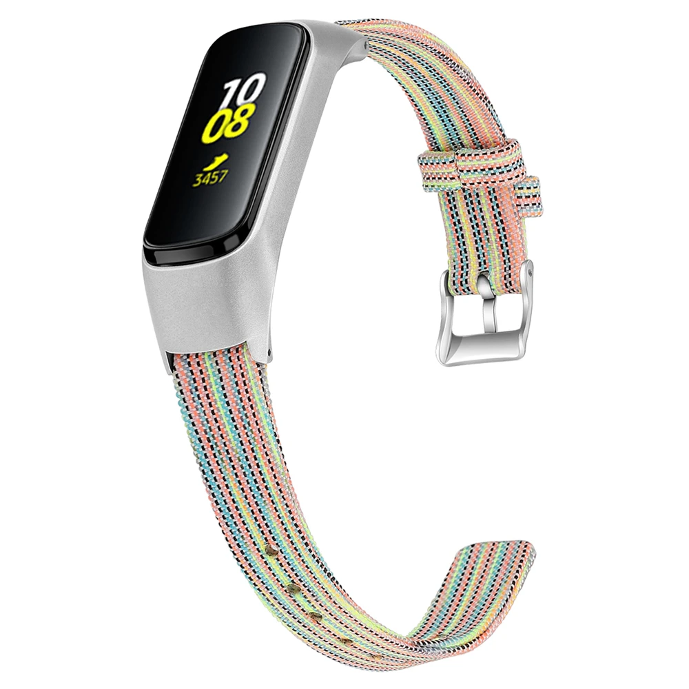 Сменный Браслет ремешок для samsung Galaxy Fit-e смарт-браслет холщовый ремешок для часов браслет из нержавеющей стали с пряжкой спортивные ремешки