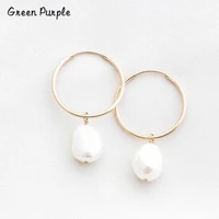 natural pearls earrings jewelry gold circle earrings handmade brincos minimalism pendientes oorbellen earrings for women