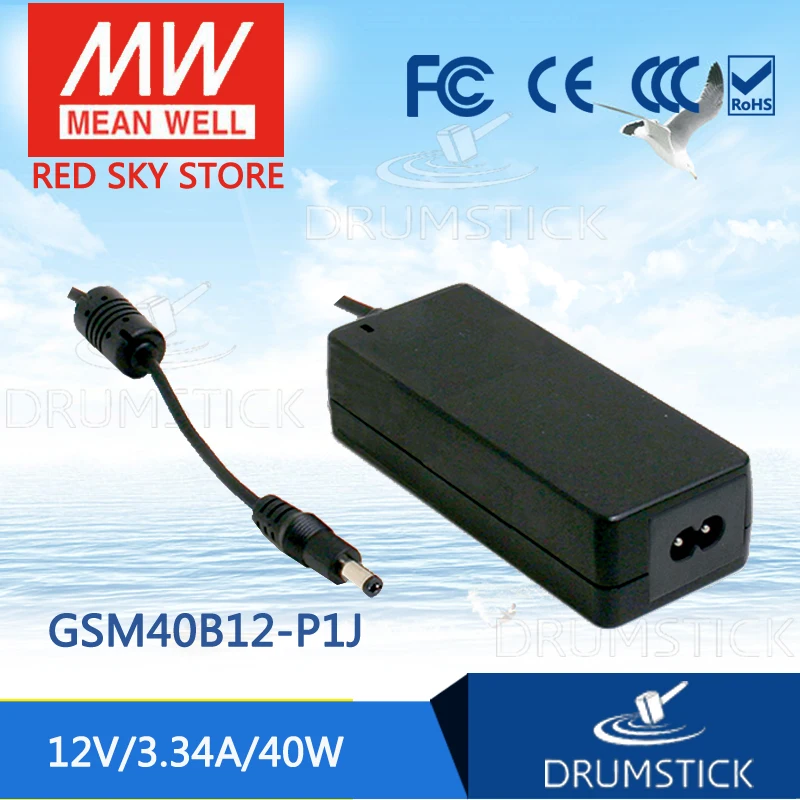 Meanwell GSM40B12-P1J 12V 3.34A meanwell GSM40B 40W Medical Высокая надежность медицинский адаптер |