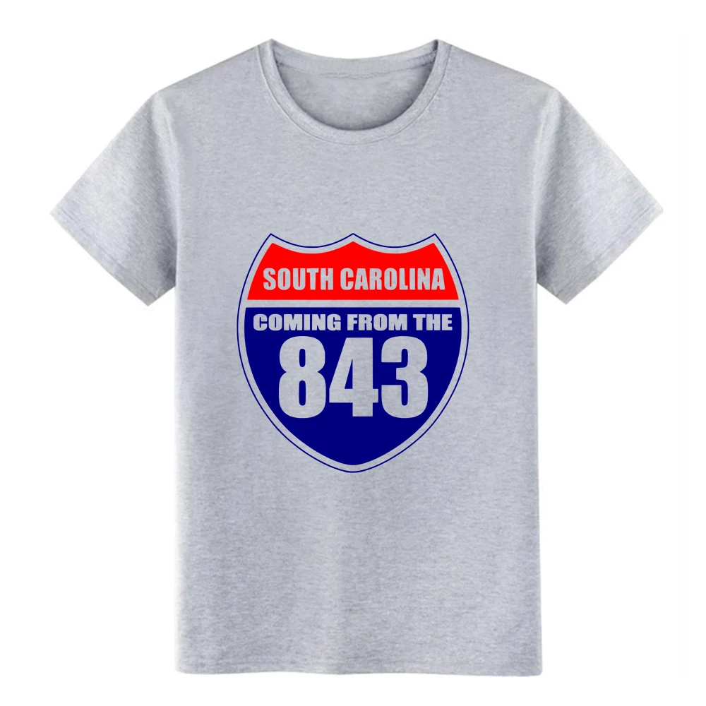 South Carolina 843 t shirt Custom cotton S-3xl Letters Loose Humor summer Formal | Мужская одежда