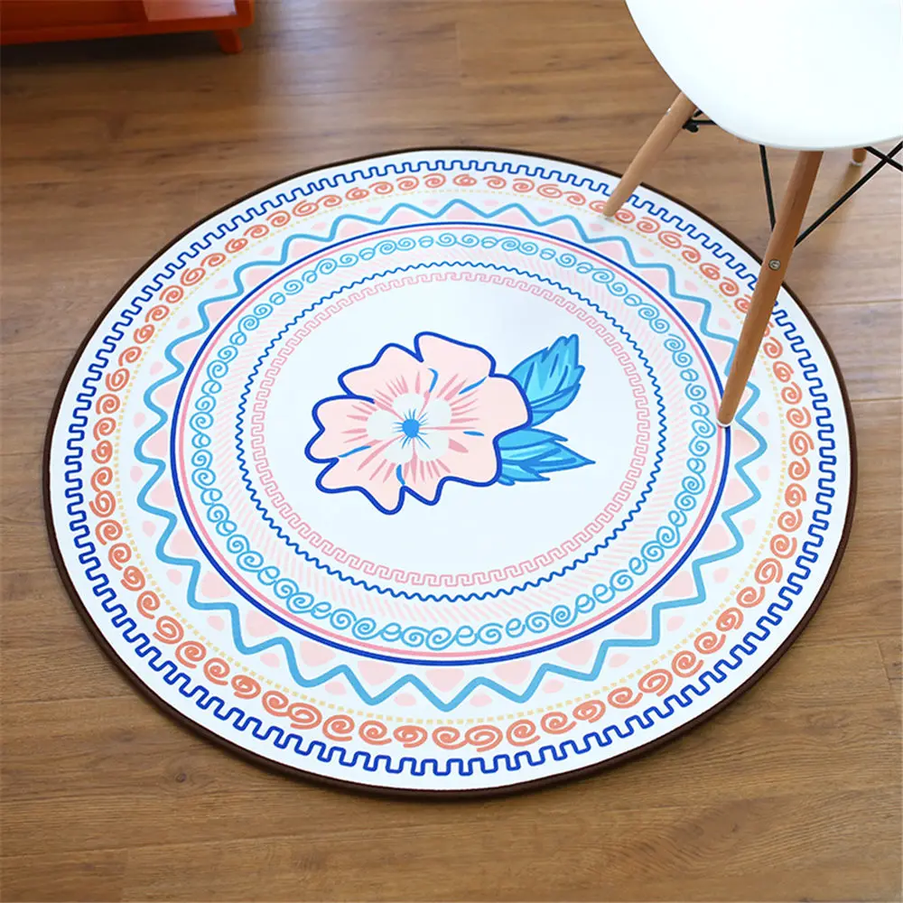 Современный европейский минималистичный изящный гламурный круглый нескользящий коврик ковер подушка ковер для ванной комнаты Туалет гостиная пол для дома