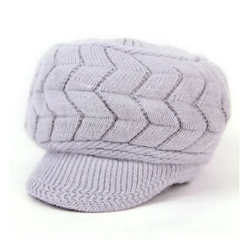 Однотонная Вязаная Шерстяная женская шапка whatin shower Толстая теплая Snapback зимние
