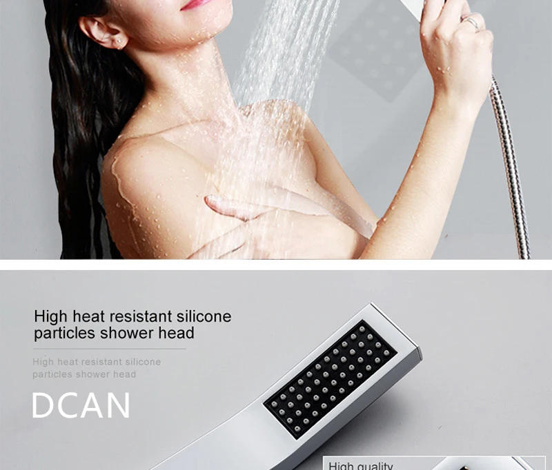LED Потолочная лейка для душа Водопад для дождя Массажные форсунки Настенные панельные наборы Наборы термостатов