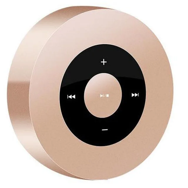 Gold Металлический сенсорный экран портативный мини Bluetooth динамик с микрофоном громкой связи сабвуфер громкий динамик MP3 плеер для Iphone Xiaomi - Цвет: Gold