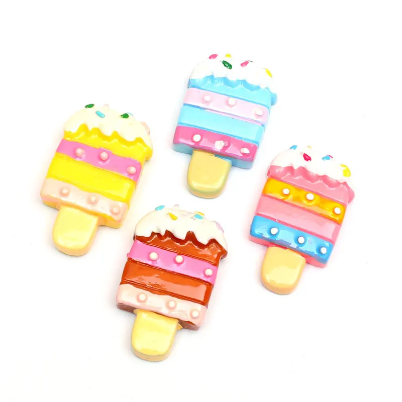 

35x21mm Resin Mixed Big Ice Cream Shape Decoration Crafts Flatback Cabochon Embellishments For Scrapbooking DIY Accessories