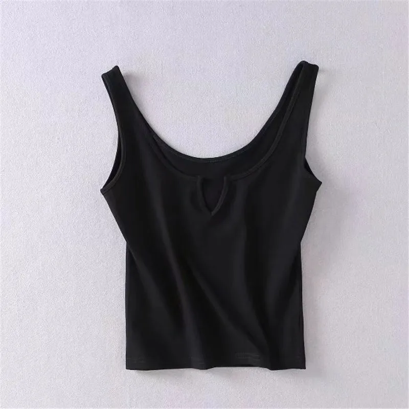 2018 Летний Новый стрейч без рукавов короткая заметка диких Тонкий небольшой V