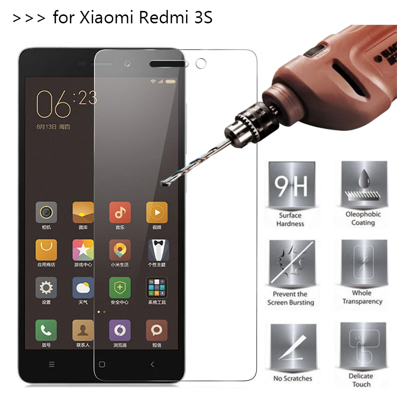 2.5D 0 26 мм 9H Премиум Закаленное стекло для Xiaomi Redmi 3 s Защита экрана Защитная пленка