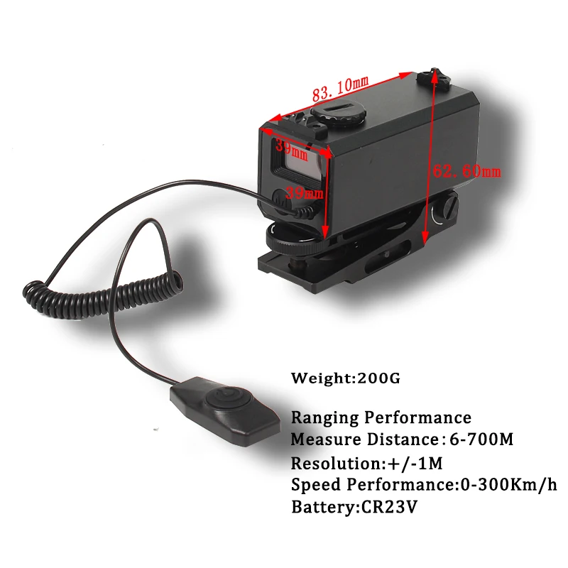 Лазерный дальномер 700 м измерение скорости для прицела с быстрым выпуском