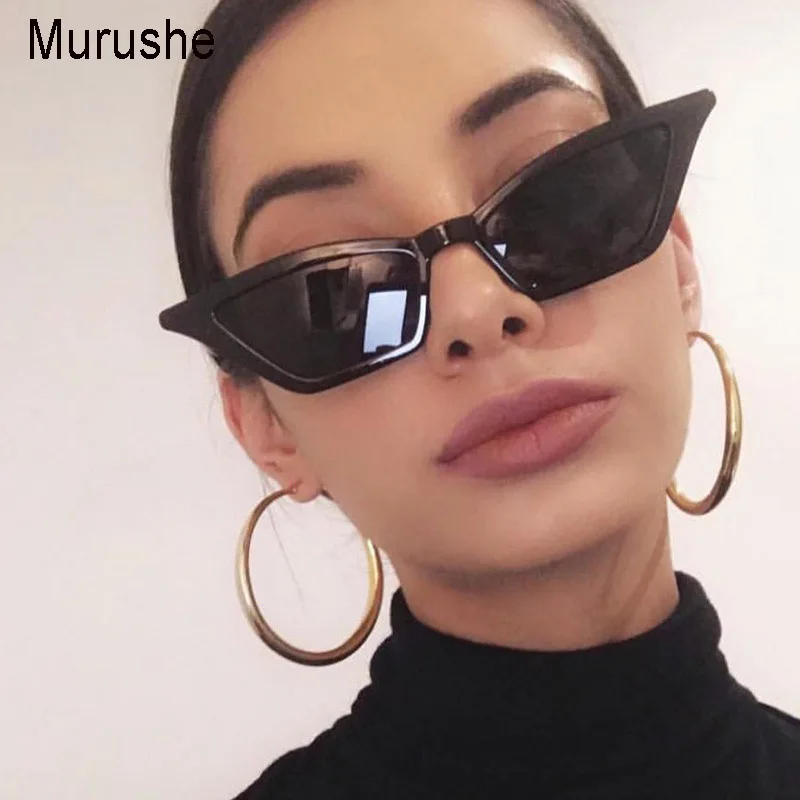 Murushe Винтаж Cateye Солнцезащитные очки в стиле ретро небольшой кошачий глаз Для