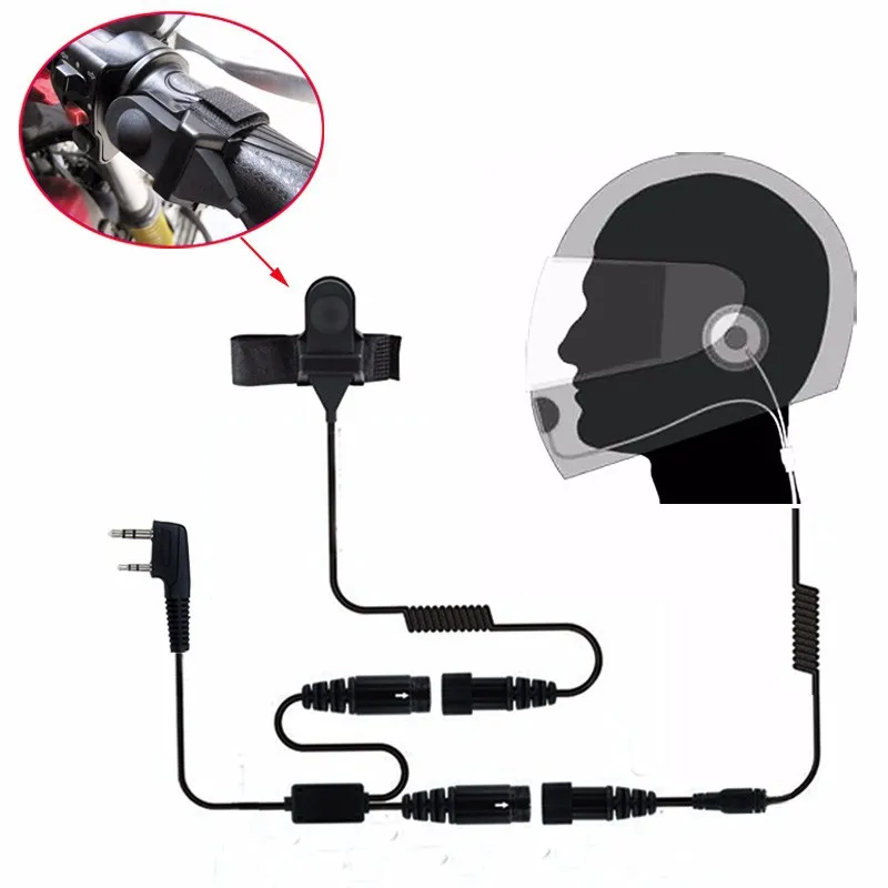 

2022 Motorcycle Full Face Helmet Headset PTT Mic for Kenwood BAOFENG CB Radio UV-5R UV10R Plus BF-F8+ GT-3 888Walkie Talkie Mark