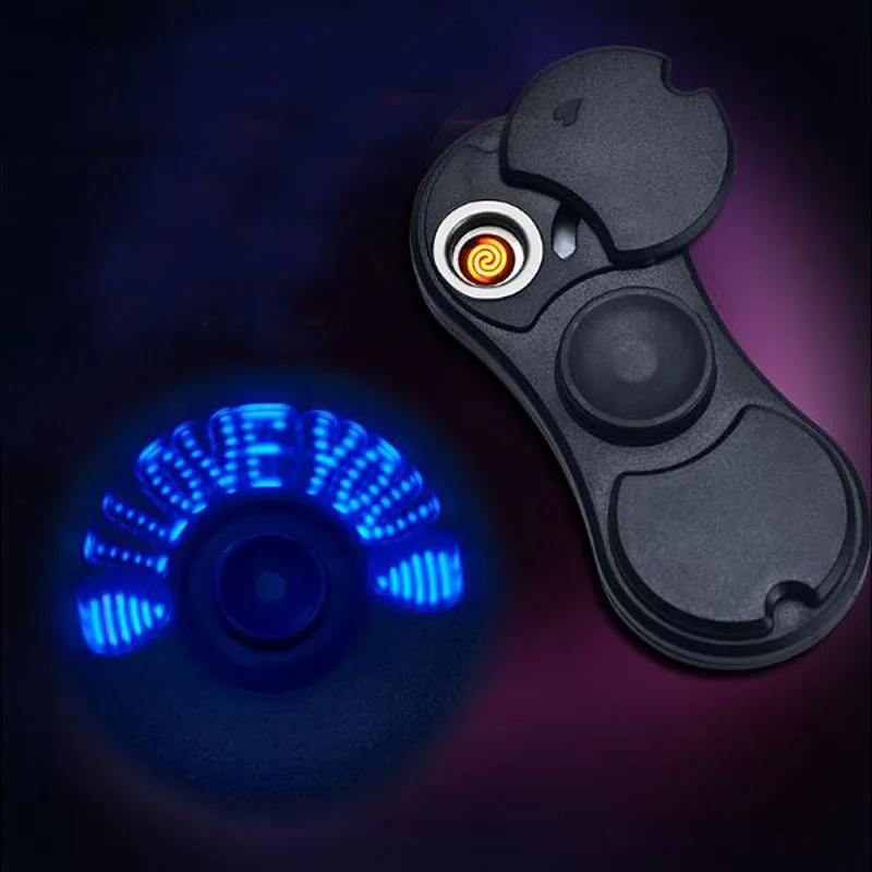 A015 пластиковая пальчиковая Гироскопическая электронная USB Зажигалка ручной