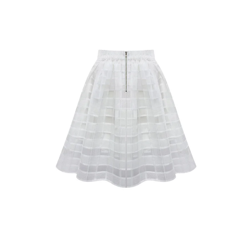 

Free shipping spring and summer new European and American women's pleated skirt tutus skirt skirt transparent hard yarn skirt