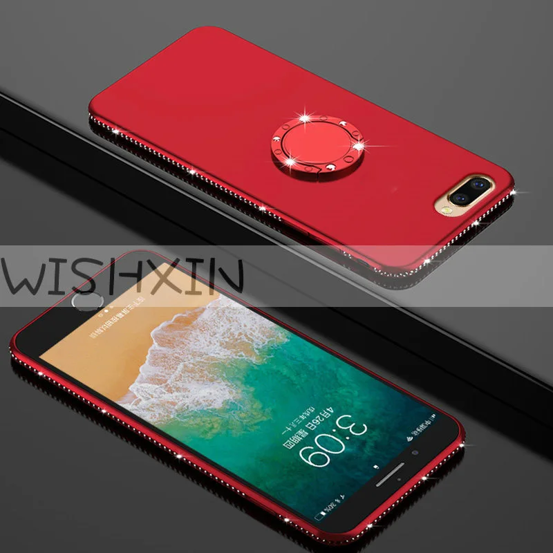 Для OPPO RX17 Neo чехол Роскошный Блестящий Алмазный чехол для телефона для OPPO RX17 Neo мягкий чехол+ магнитное кольцо на палец для OPPO RX17 Neo