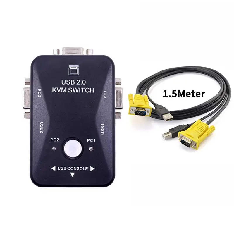 Ingelon KVM переключатель vga кабель Высокое качество USB 2,0 vga разветвитель коробка для USB ключ клавиатура мышь монитор адаптер usb принтер переключатель - Цвет: KVM 1 pcs cable