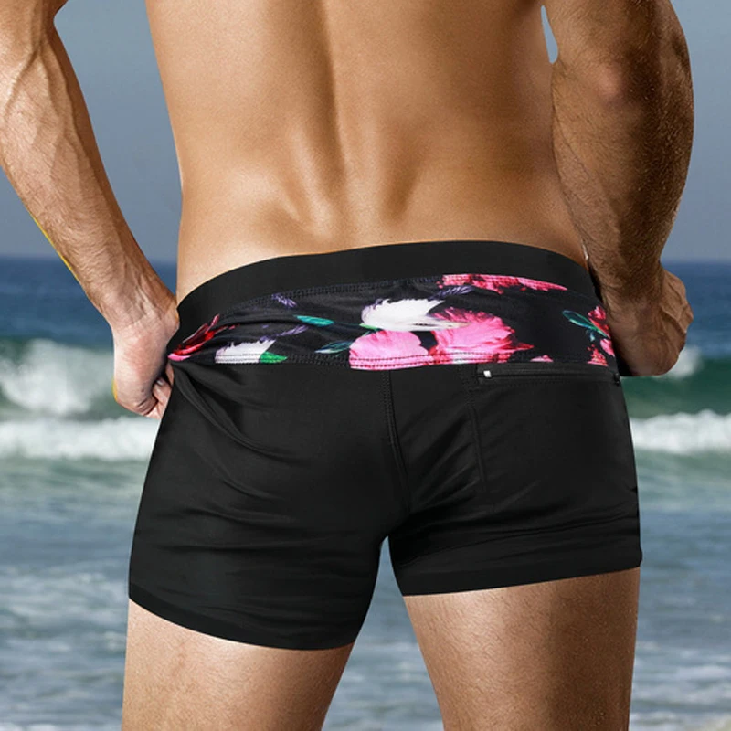Новинка 2019 купальник с принтом роз мужские трусы для плавания летние пляжные