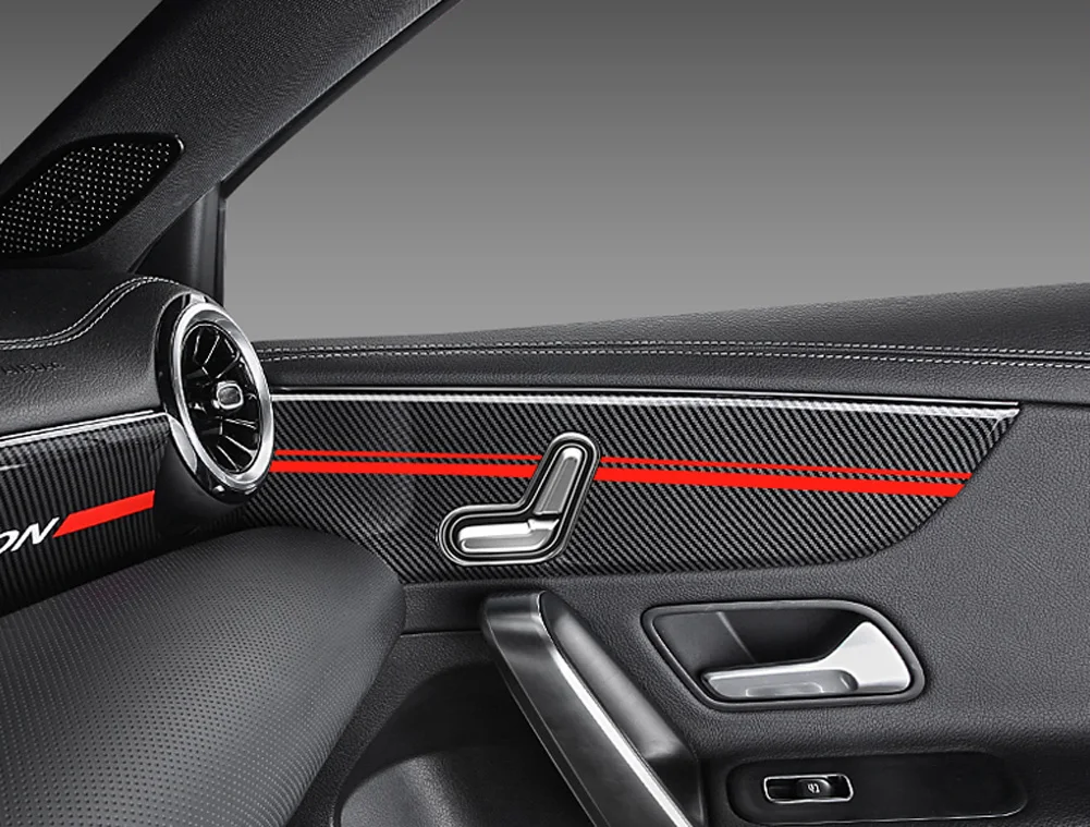 2 шт. для Mercedes Benz A Class W177 V177 A180 A200 A220 A250 декоративная панель для передней двери автомобиля накладка наклейка аксессуары