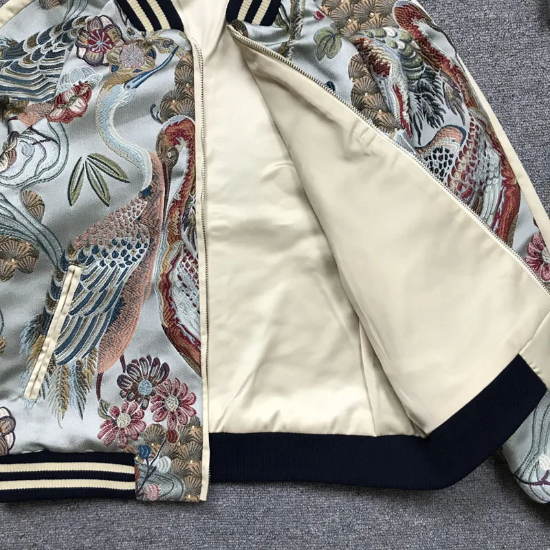 2019 Осенняя Женская модная куртка в западном стиле с вышивкой животных Женские со