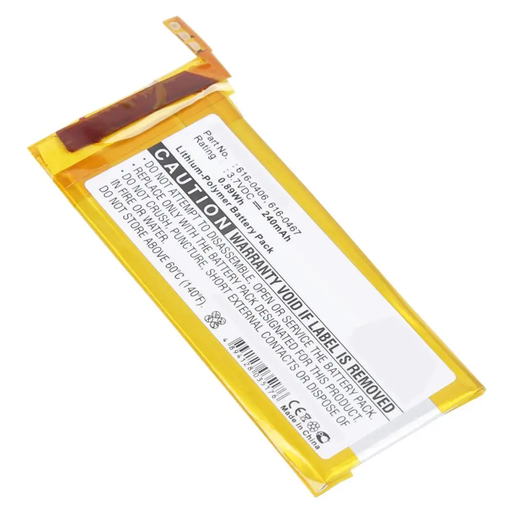 Аккумулятор Hixon 240mAh для Apple iPod Nano 5th 616-0406 616-0467 P11G73-01-S01 | Электроника