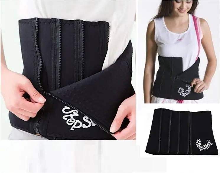 

4 Step Shape Women Waist Tummy Tuck Trimmer Slimming Nylon Neoprene Wrap Belt