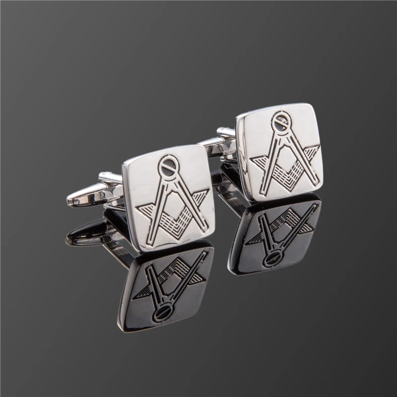 Hot Fashion men cuff links freemasonry cufflinks masonic cuff buttons sleeve designer for masonry square and  with G
