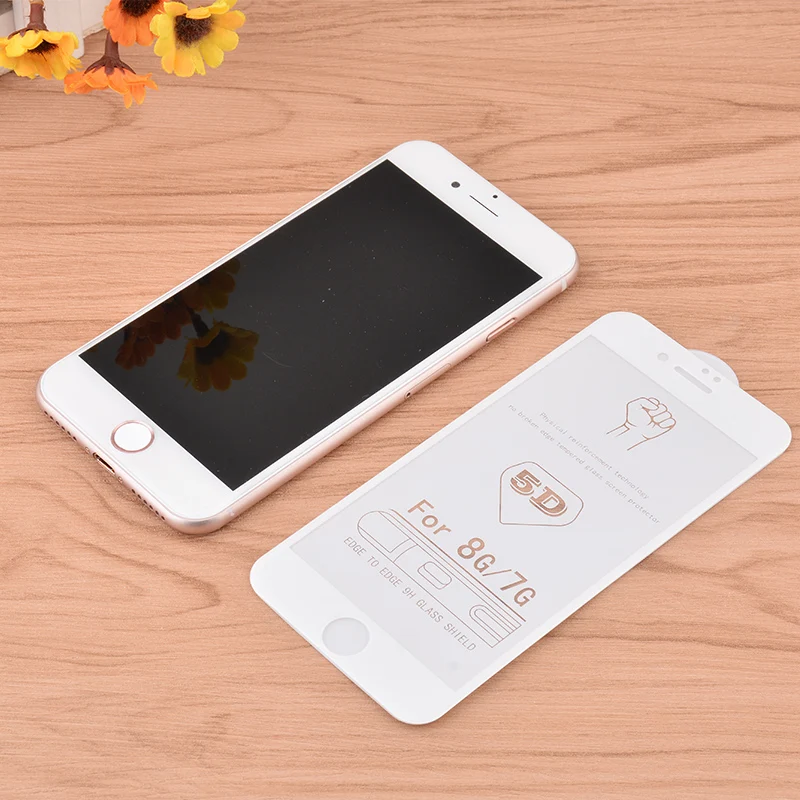 1000 шт. 5D полное покрытие Защитное стекло для iPhone 6 6S 7 8 plus X XR XS MAX закаленное на iphone
